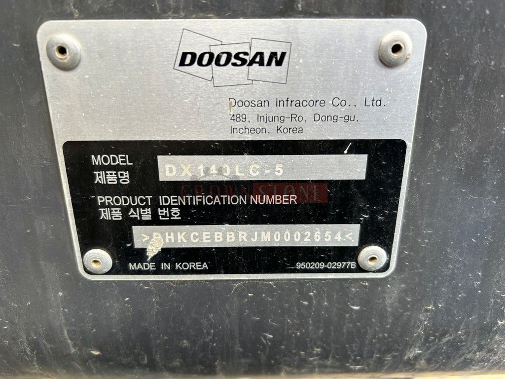 2022 Doosan DX140LC-5