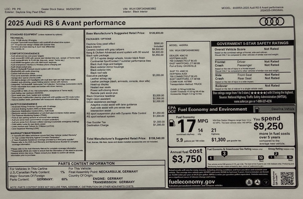 2025 Audi RS 6 Avant Base's photo