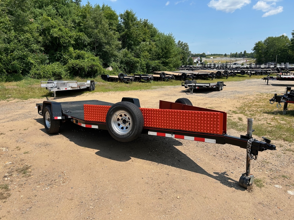 2009 Adams 7X16 3-Place 3K Motorcycle Trailer W/D-Rings & Ram
