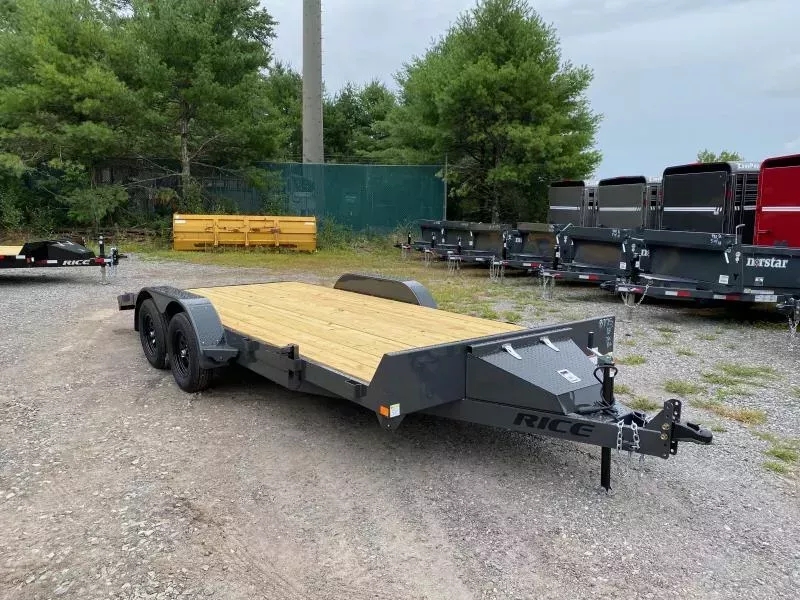 2026 Rice 7X18 Powder Coated 7K Lowpro Car Hauler W/Toolbox