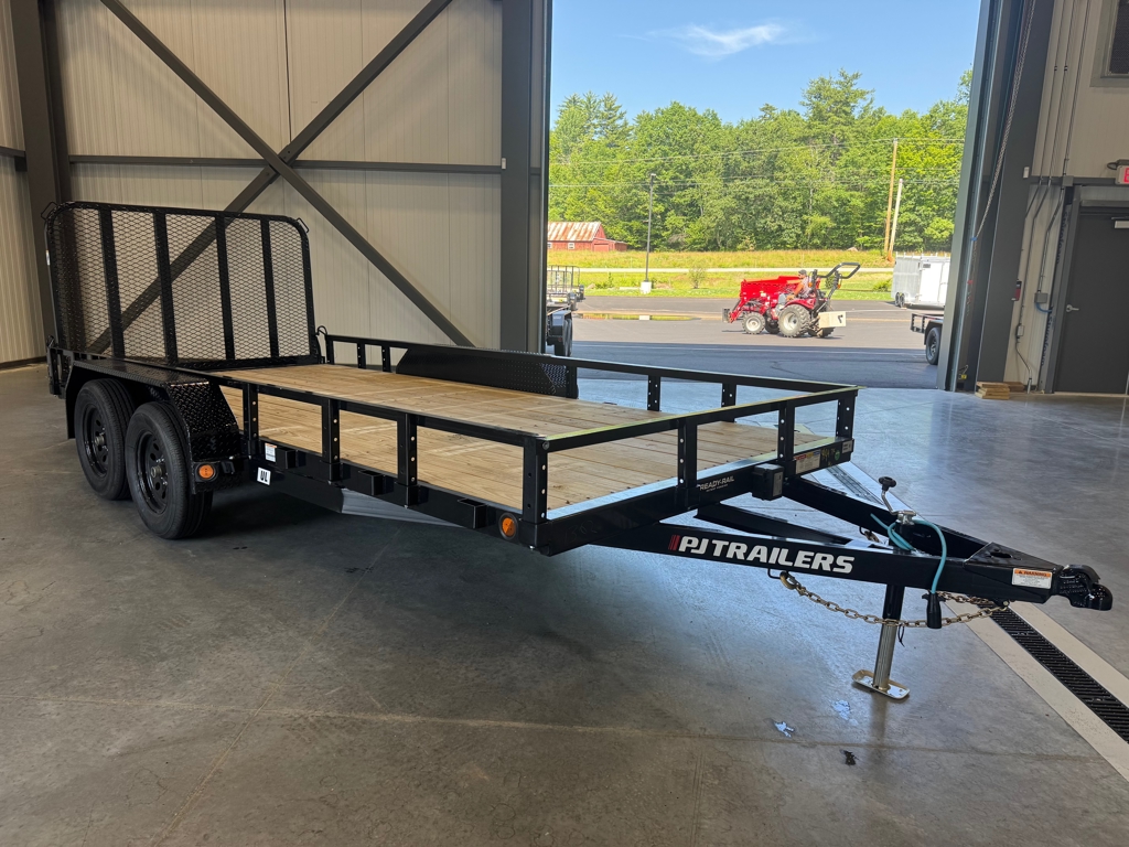 2027 PJ 7X16 Powder Coated 7K Landscape Trailer W/Readyrai