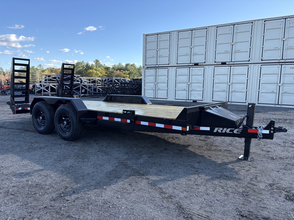 2026 Rice 7X18 14K Equipment Hauler W/D-Rings, Spare Mount,