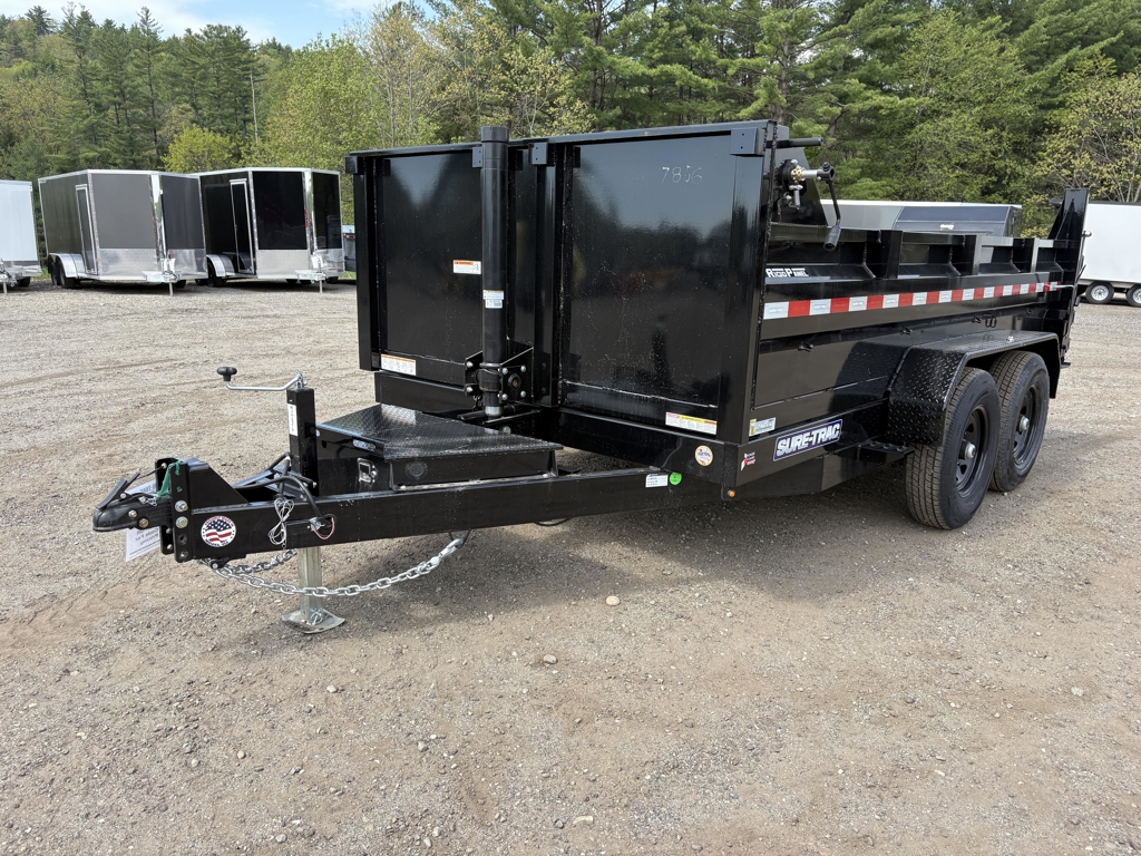 2026 Sure-Trac 7X12 Powder Coated 12K Telescopic Dump Trailer W/S