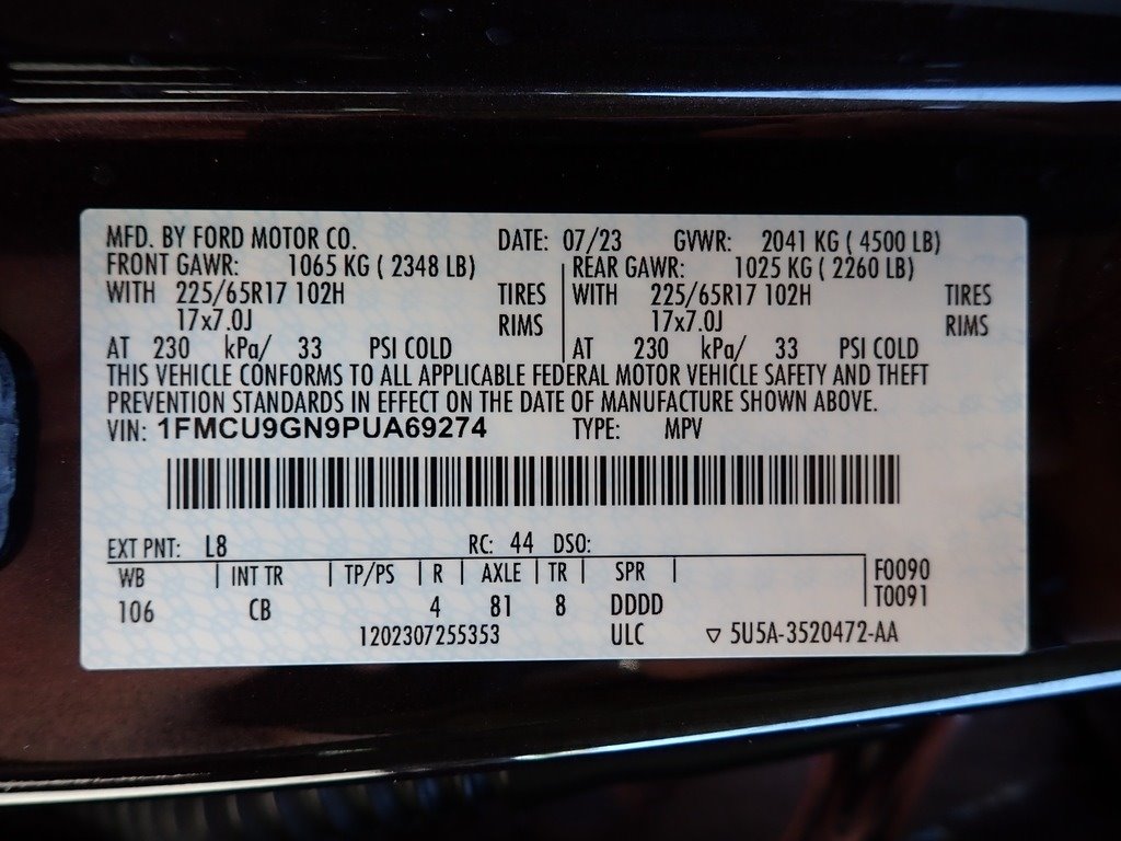 2023 Ford Escape Active Rapid Red Metallic Tinted Clearcoat at Star Lake Ford