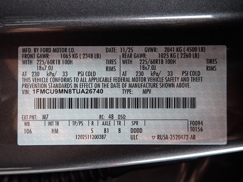 2026 Ford Escape ST-Line CARBON GRY at Star Lake Ford