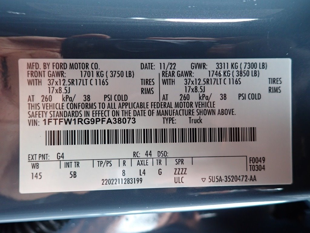 2023 Ford F-150 Raptor Azure Gray Metallic Tri-Coat at Auto Estates