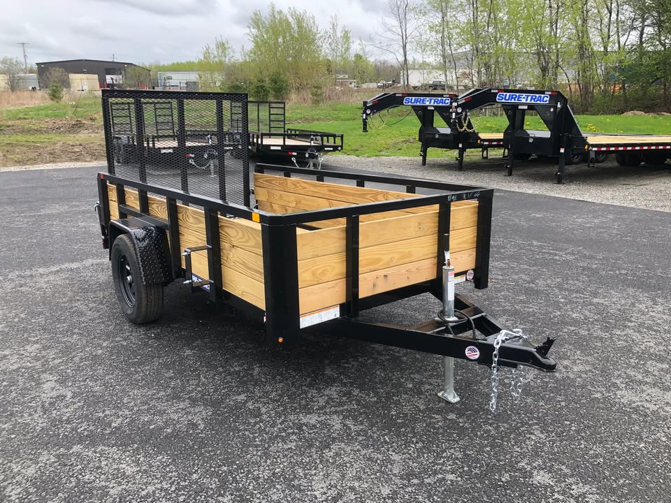 2026 Sure-Trac 5X10 Powder Coated 3K 3-Board High Side Utility Tr