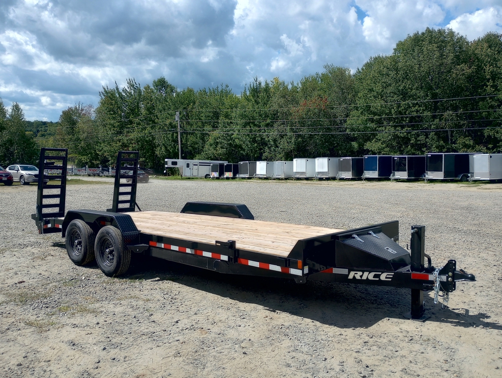 2026 Rice 7X20 10K Powder Coated Equipment Trailer W/Stand-U