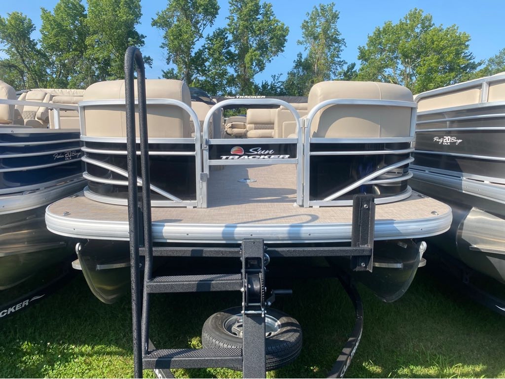 2023 Sun Tracker Party Barge 20 DLX w/Mercury 90 ELPT Ct 4/s and Tandem  Axle Trailer - White Pine Marine