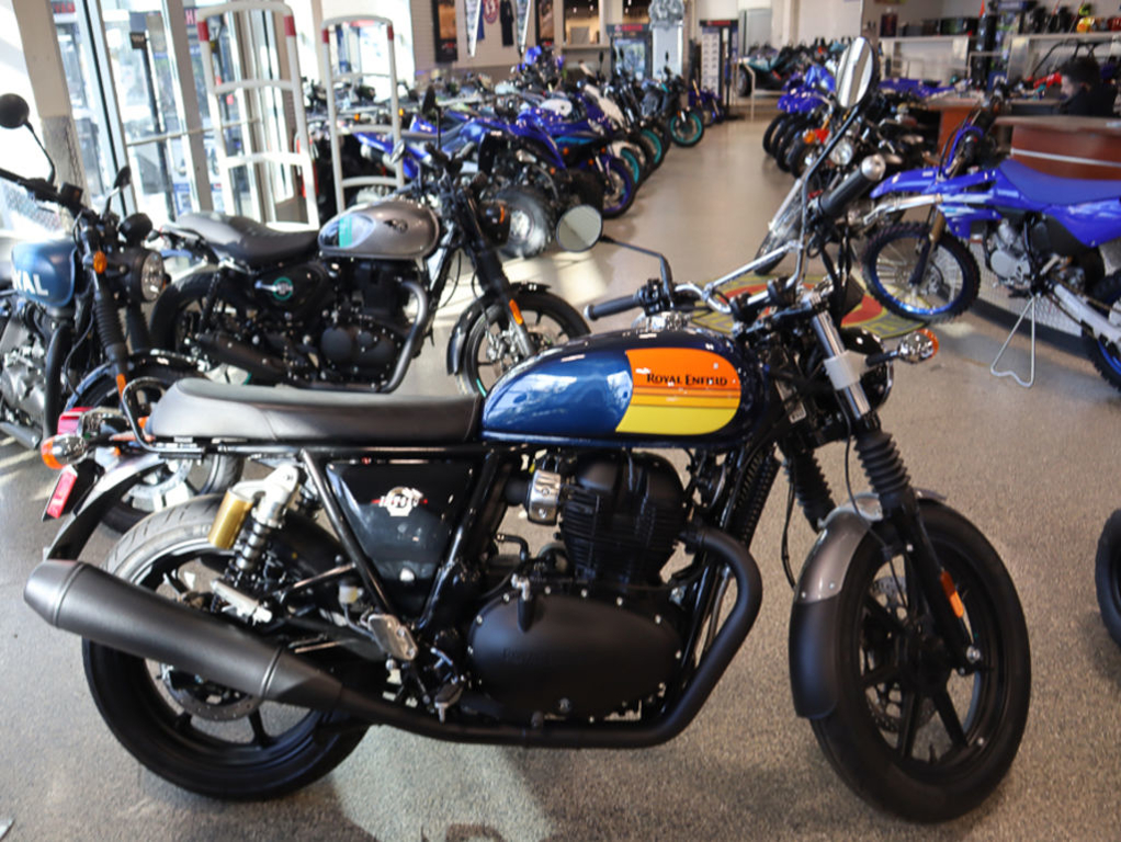 2024 Royal Enfield INT650 Barcelona Blue INT650 Ventura Blue Parallel Twin 648