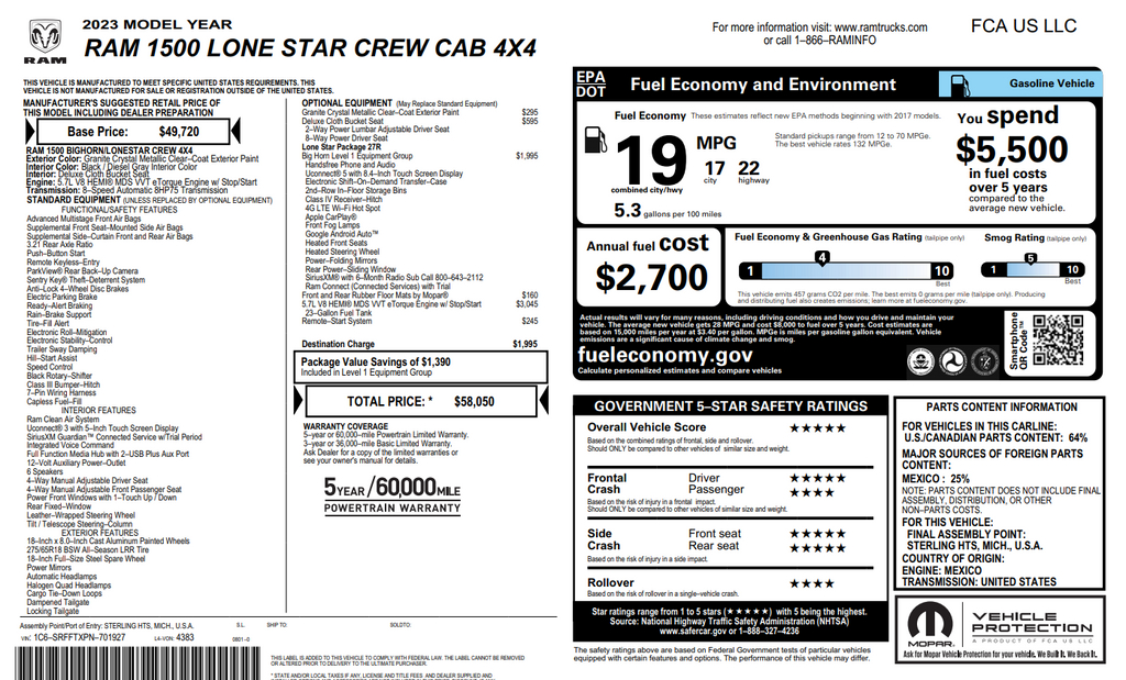 2023 RAM Ram 1500 Pickup Big Horn/Lone Star - Photo 11