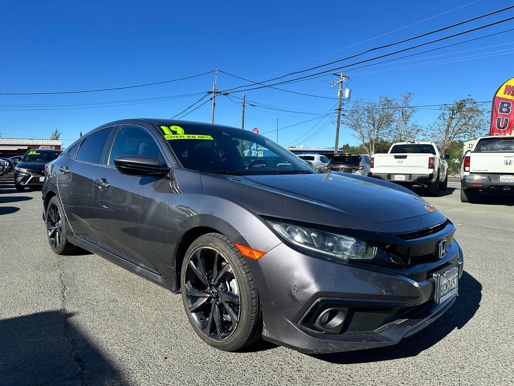 Used 2019 Honda Civic Sport with VIN 2HGFC2F86KH503882 for sale in Lakeport, CA