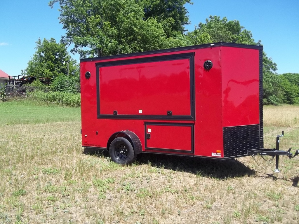2022 freedom 6 x 12 tailgate RED tailgate trailer