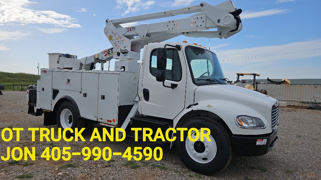 2017 Freightliner M2 50ft Insulated Non-CDL JIB Bucket Truck 6.7L Auto 118k miles Material Handler