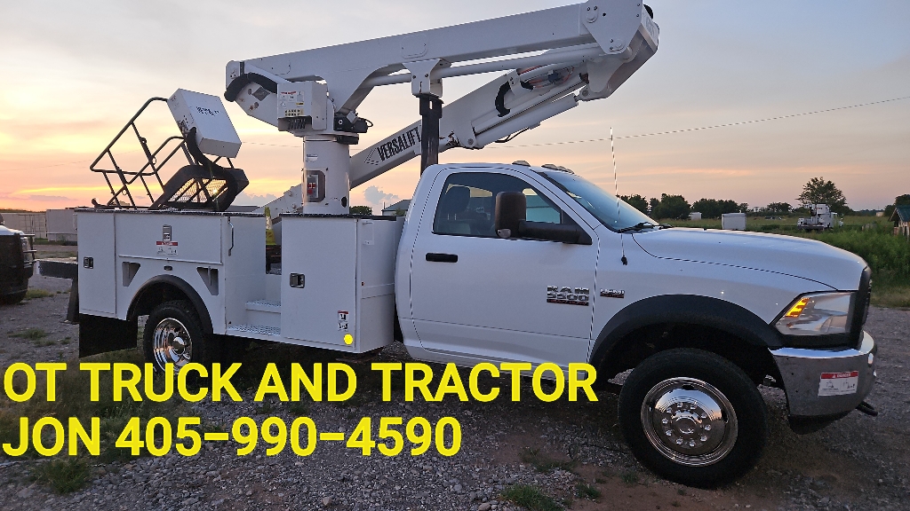 2018 Dodge Ram 5500 4wd 55ft 2 Man Sign Tree Bucket Truck 6.7L Diesel