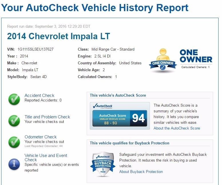 2014 Chevrolet Impala LT photo