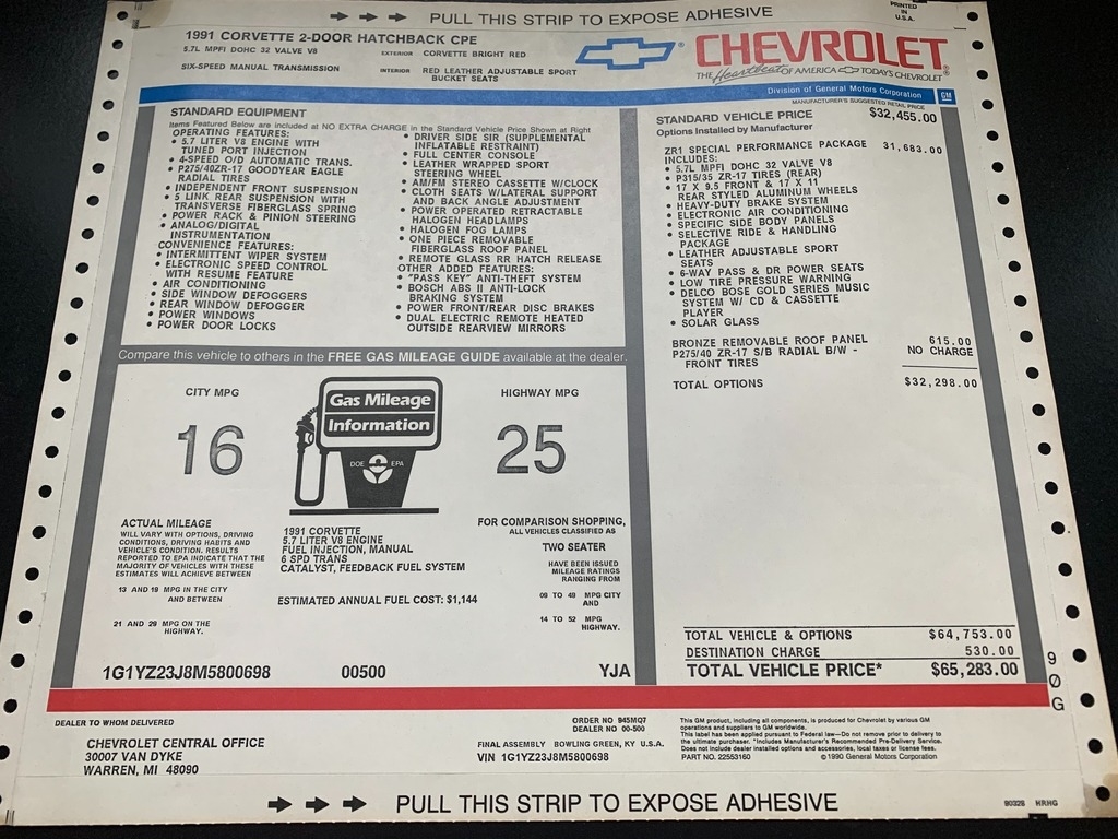 1991 Chevrolet Corvette ZR1 photo