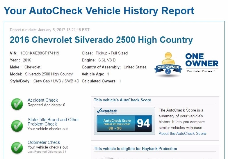 2016 Chevrolet Silverado 2500HD High Country photo