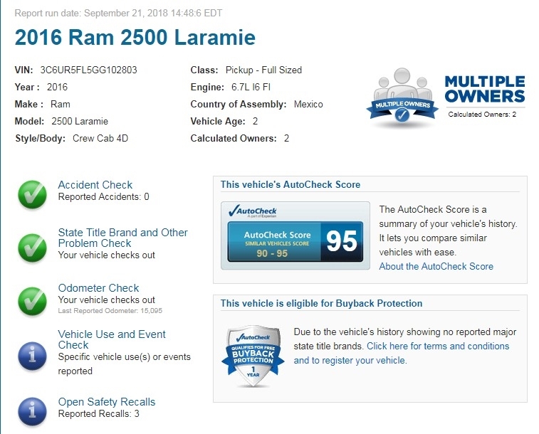 2016 RAM 2500 Laramie photo