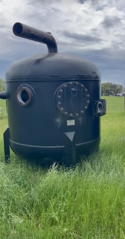 2012 Cessac Worksite Services Inc 45 BBL Vertical Mud Gas Separator Tank with Skid and Hydr