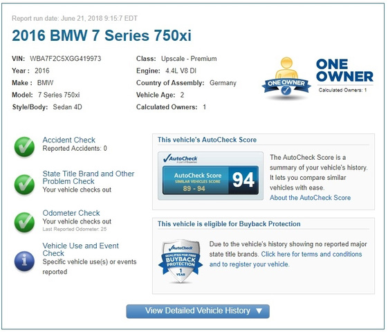 2016 BMW 7-Series 750 i xDrive photo