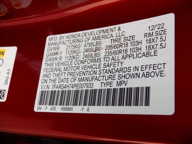 2023 Honda CR-V EX-L AWD TURBO photo