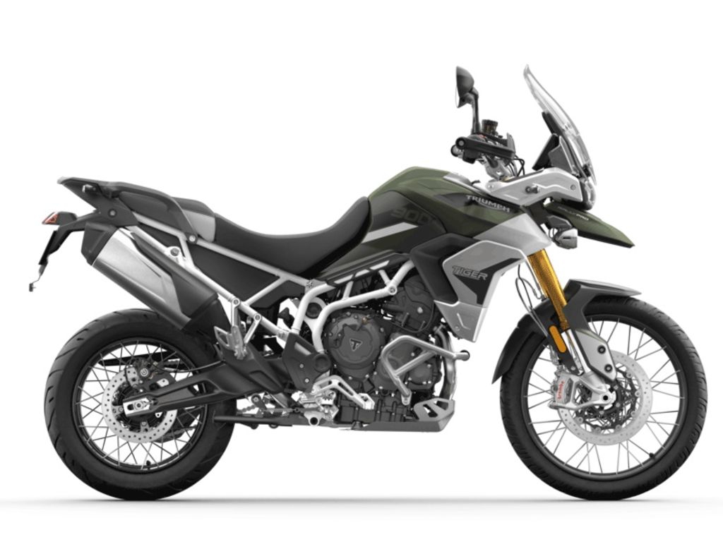 2023 Triumph Tiger 900 Rally Pro Matte Khaki Green Horizontal In-line