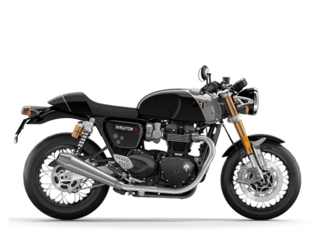 2024 Triumph Thruxton RS Jet Black Silver Ice Horizontal In-line 765