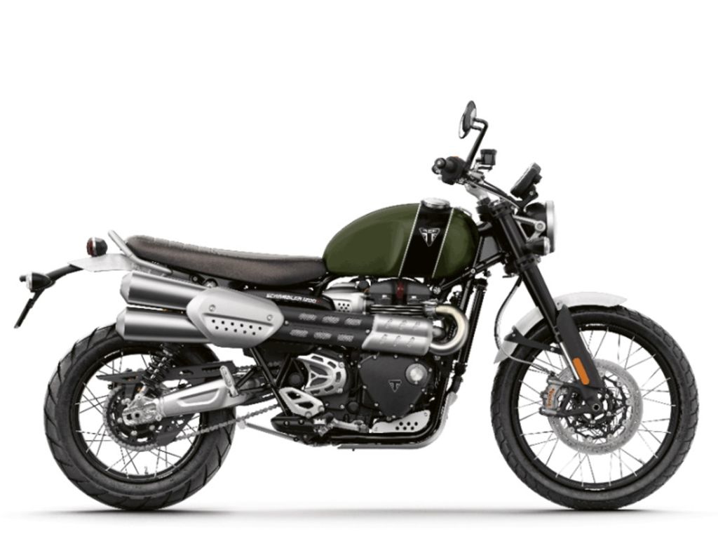 2023 Triumph Scrambler 1200 XC Matte Khaki Green Matte Jet Blac Parallel Twin 1200