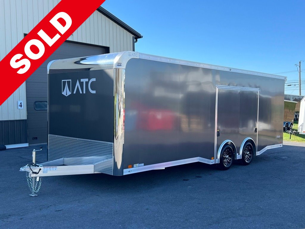 8.5' X 24' ATC Aluminum Car Hauler Enclosed Trailer w/ Premium Escape Door