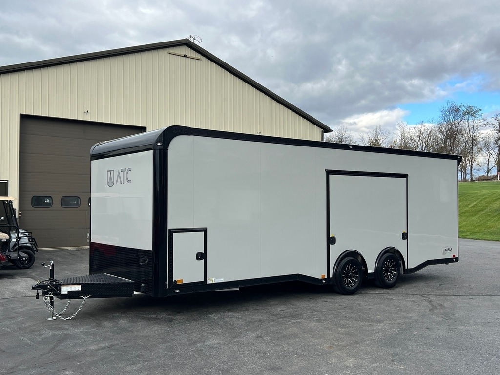 8.5' X 24' ATC RoM 450 Aluminum Race Car Trailer w/ Premium Escape Door
