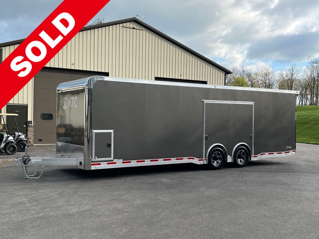 8.5' X 28' ATC Aluminum Race Car Trailer w/ Premium Escape Door