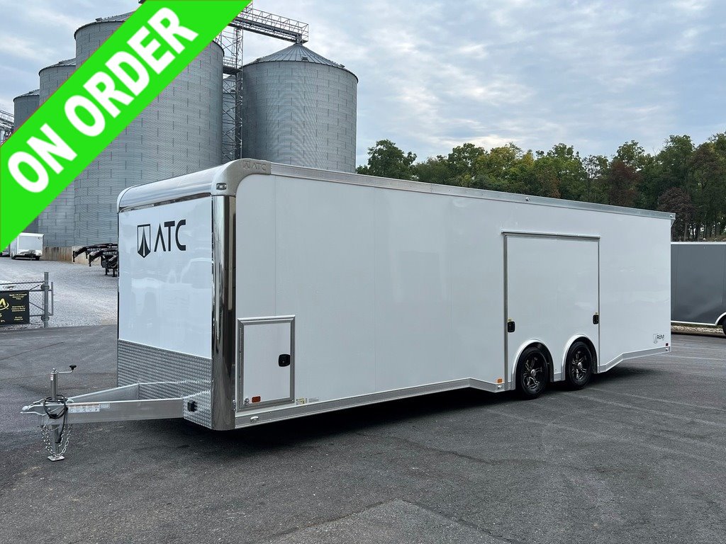 8.5' X 28' ATC RoM 400 Aluminum Race Car Trailer w/ Premium Escape Door