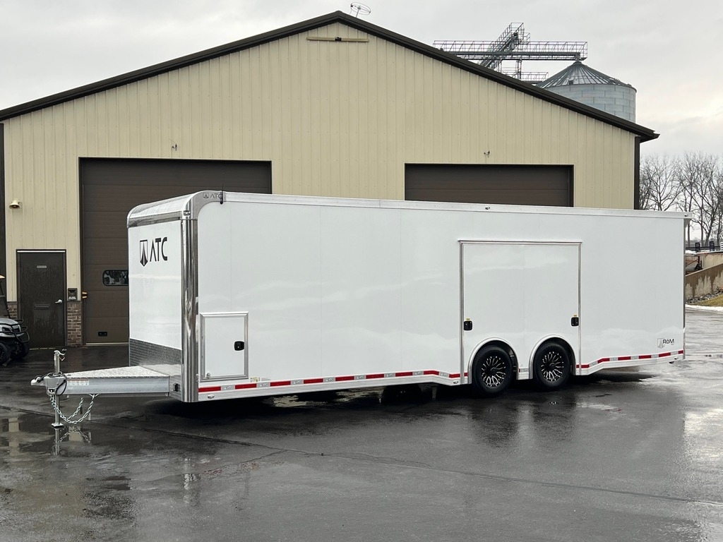 8.5' X 28' ATC RoM 550 Aluminum Race Car Trailer w/ Premium Escape Door