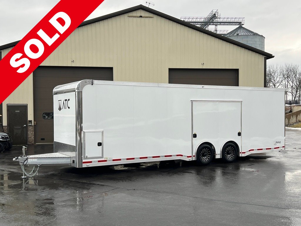 8.5' X 28' ATC Aluminum Race Car Trailer w/ Premium Escape Door