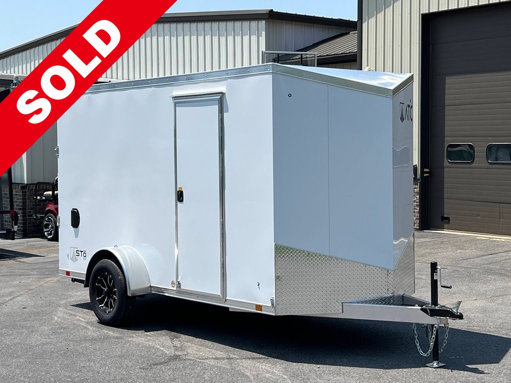 6' X 12' ATC STo 300 Aluminum V-Nose ATV / UTV / Moto Hauler Ramp Door Enclosed Cargo Trailer