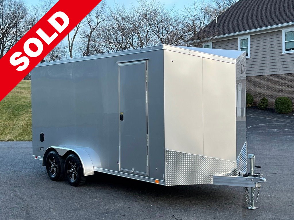 7' X 16' ATC STo 400 Aluminum V-Nose ATV / UTV / Moto Hauler Ramp Door Enclosed Cargo Trailer