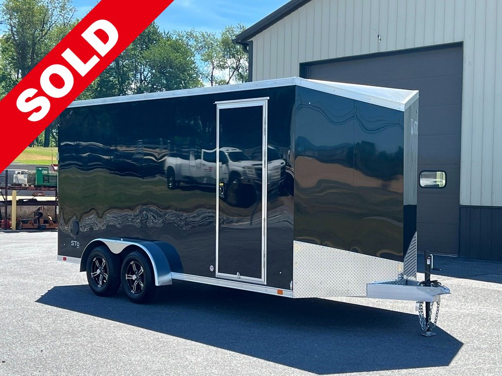 7' X 16' ATC STo 400 Aluminum V-Nose ATV / UTV / Moto Hauler Ramp Door Enclosed Cargo Trailer