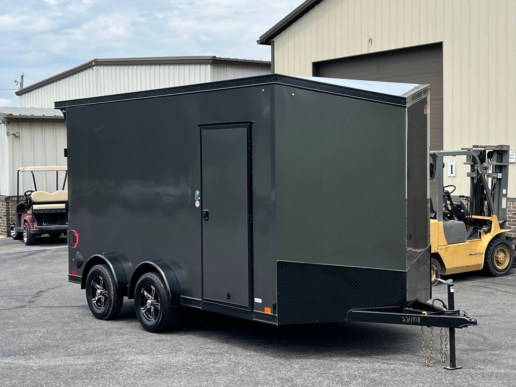 7.5' X 14' United UJ V-Nose ATV / UTV / Moto Hauler Ramp Door Enclosed Cargo Trailer