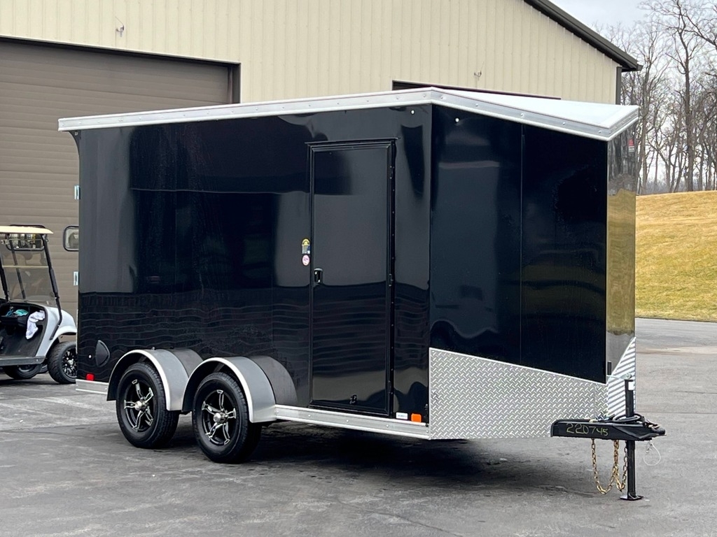 7' X 14' United UJ V-Nose ATV / UTV / Moto Hauler Ramp Door Enclosed Cargo Trailer