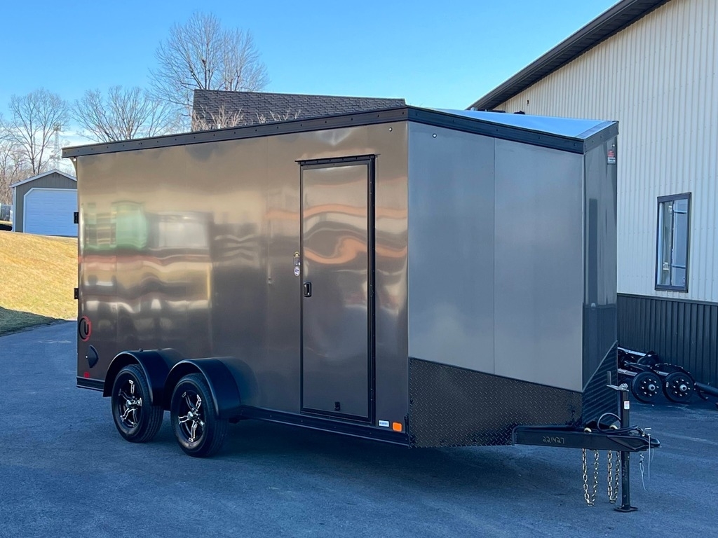 7' X 16' United UJ V-Nose ATV / UTV / Moto Hauler Ramp Door Enclosed Cargo Trailer