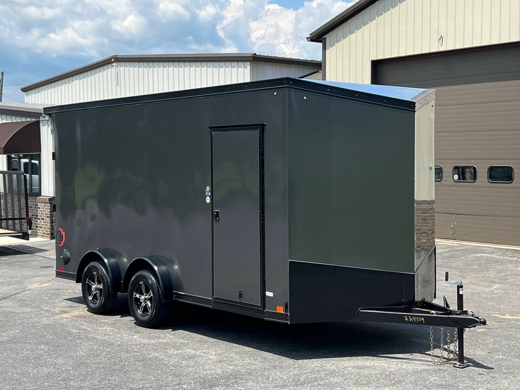 7.5' X 16' United UJ V-Nose ATV / UTV / Moto Hauler Ramp Door Enclosed Cargo Trailer