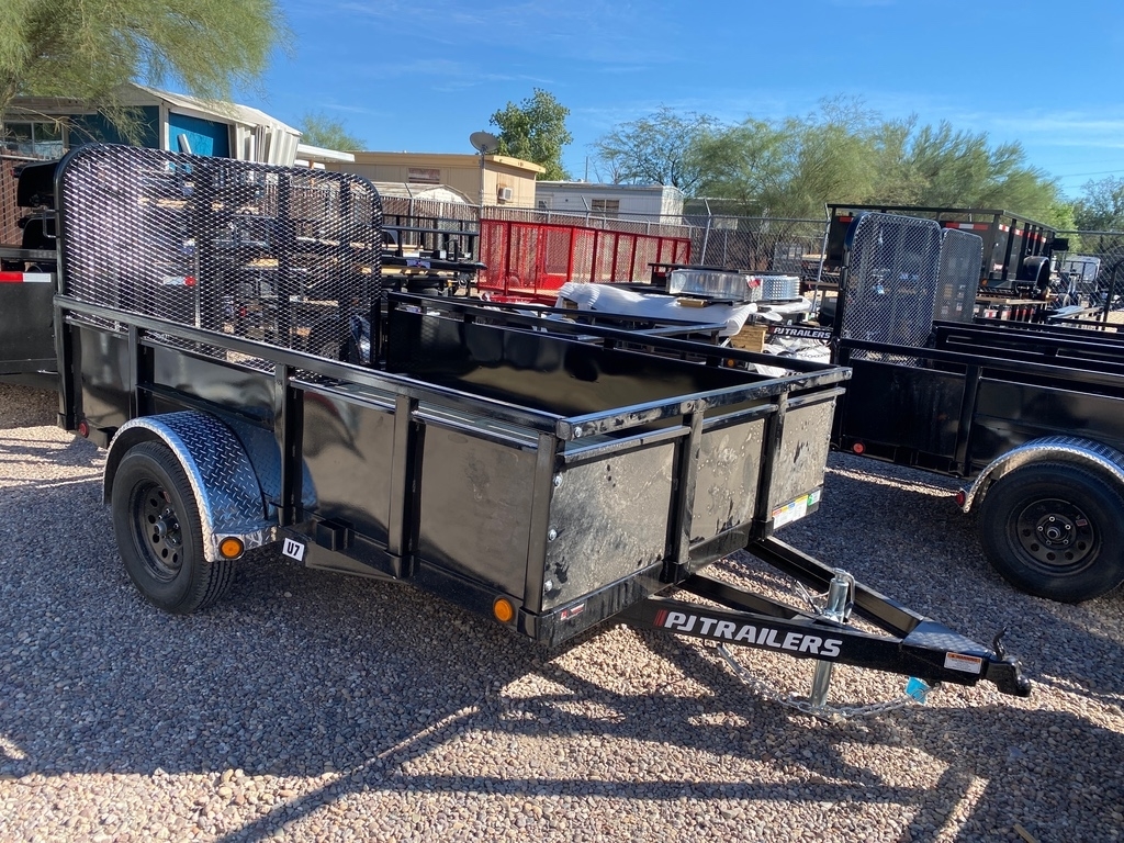 2023 PJ Trailers 77x10, Gate, 22" Solid Sides