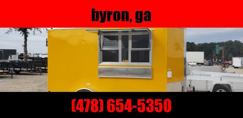 Trailers 6x12 7' 3x6 Glass & Screen Window Yellow Finished Interior w/ Electric Enclosed Cargo Conce
