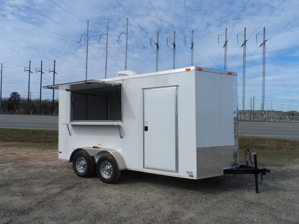 7x14 2ft v 16ft inside enclosed cargo motorcycle concession trailer 3 x ...