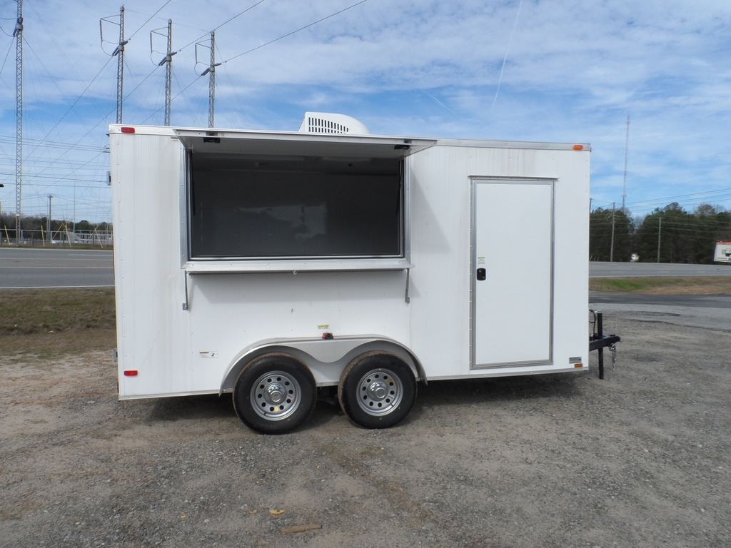 7x14 2ft v 16ft inside enclosed cargo motorcycle concession trailer 3 x ...