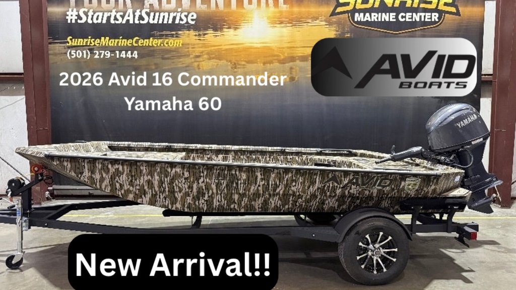 2026 Avid Boats 16 Commander W/Yamaha 60