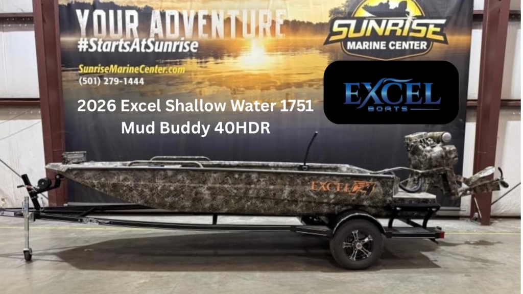 2026 Excel Shallow Water 1751 W/Mud Buddy 40HDR