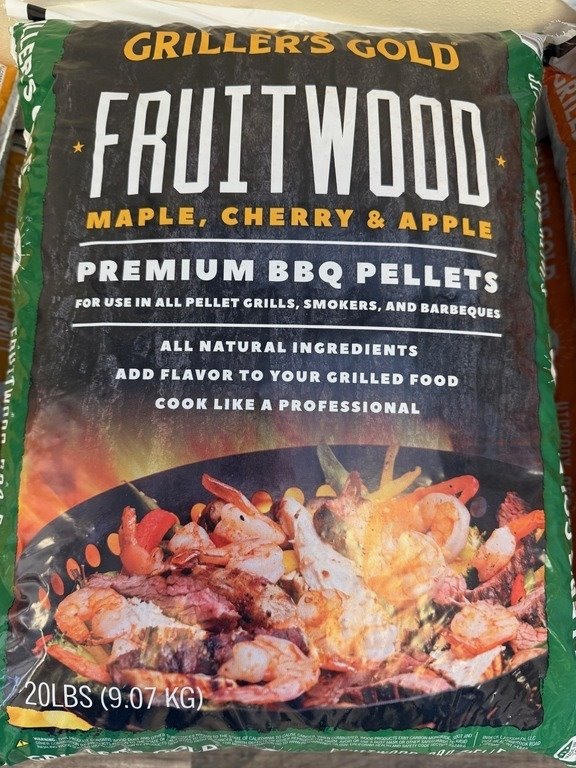 Griller's Gold 20 LB Fruitwood Premium BBQ Pellets - Maple, Cherry, & Apple