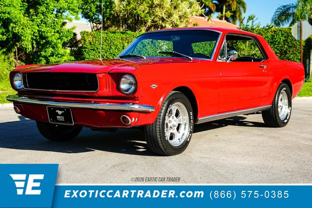 Red 1966 Ford Mustang Coupe 4-Speed Manual